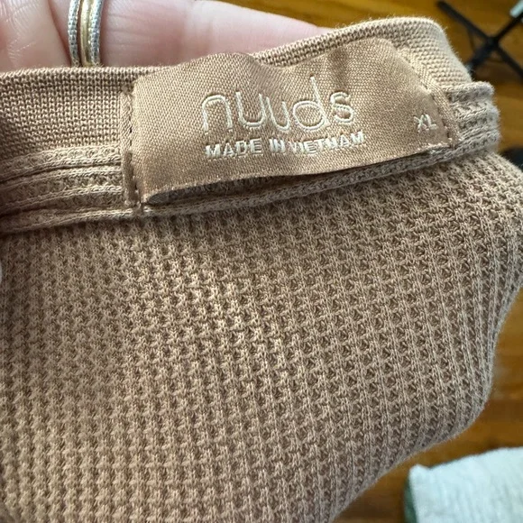 Tan Nuuds Long Sleeve Ribbed Bodysuit - Picture 2 of 2